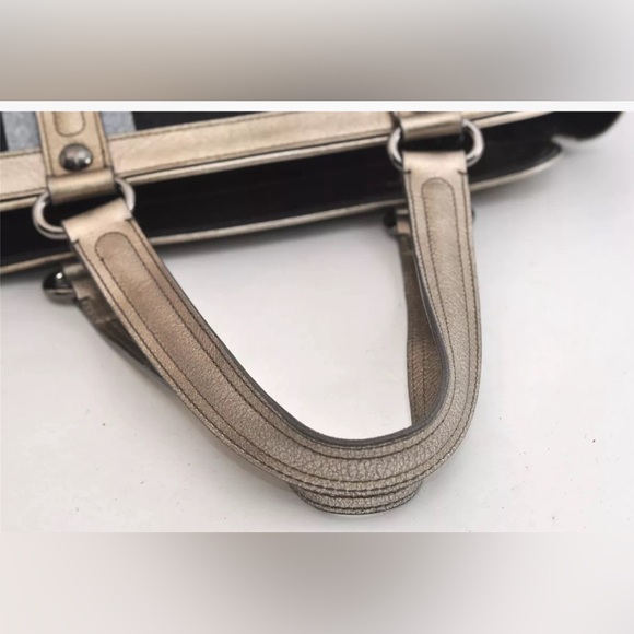 Authentic Burberry Blue Label wool and leather shoulder bag. Unique. - Picture 8 of 12